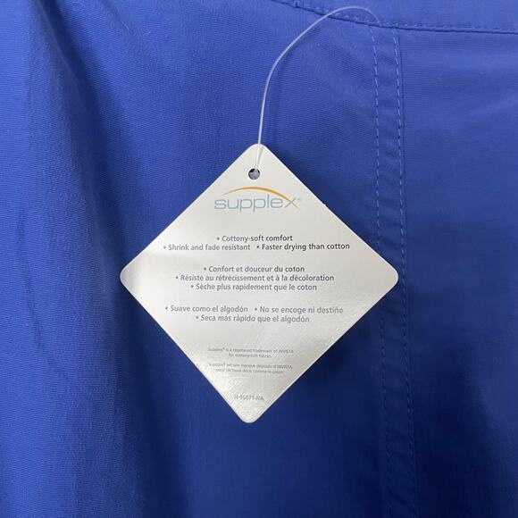 LL Bean Pants‎ Womens Large Royal Blue Supplex Cropped Wide Leg Outdoor Hiking - Picture 10 of 12